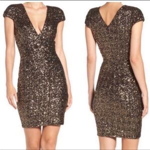 NWT Dress The Population Zoe Sequin Minidress sz L